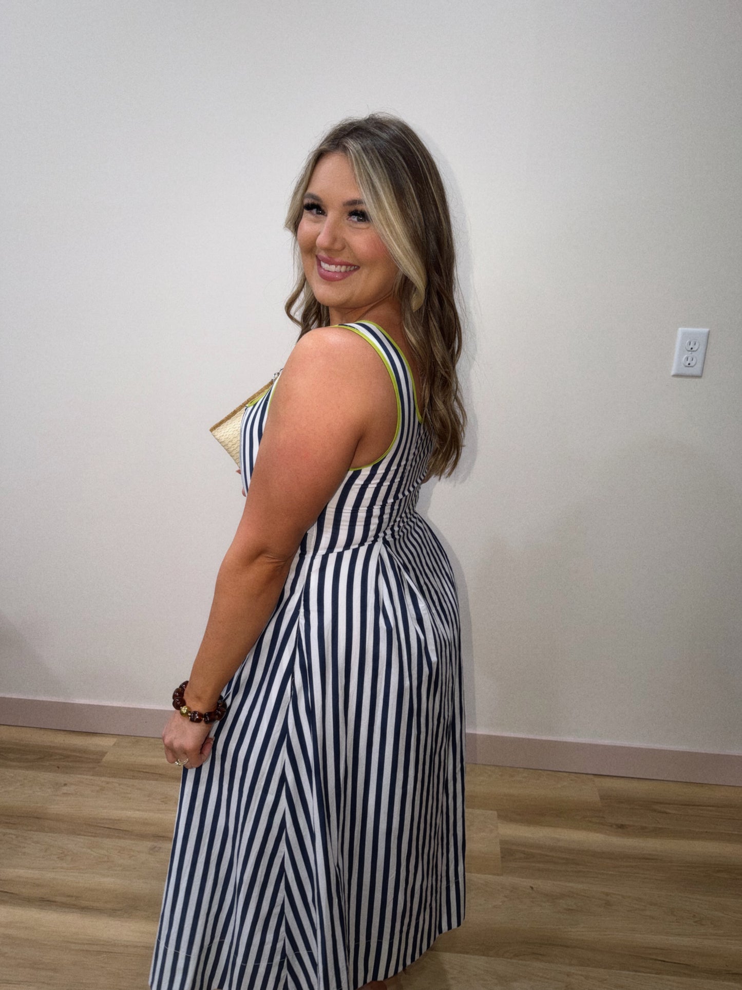 NELLIE STRIPED MIDI