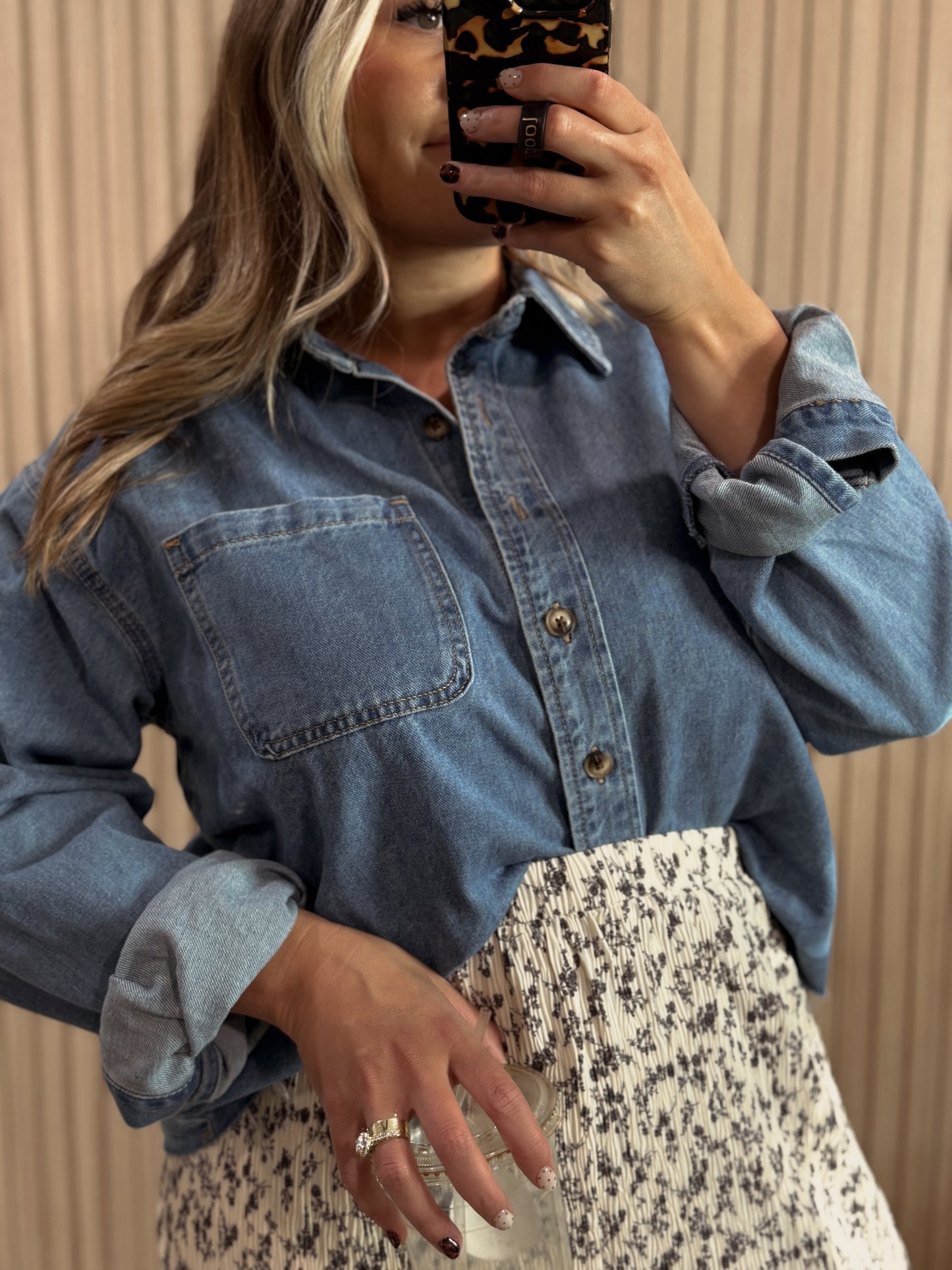 JANA JEAN BUTTON UP