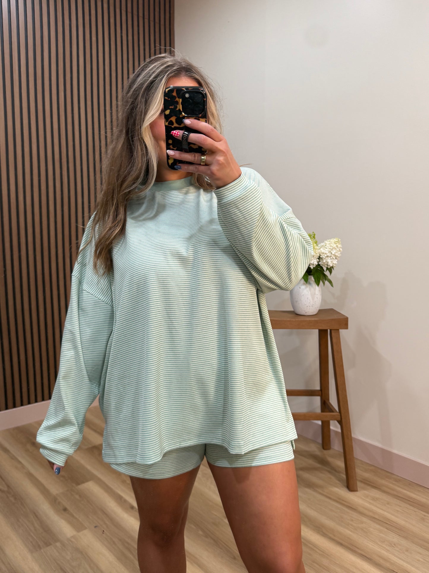 MATCHA 🍵 STRIPED SHORT SET- BOTTOMS