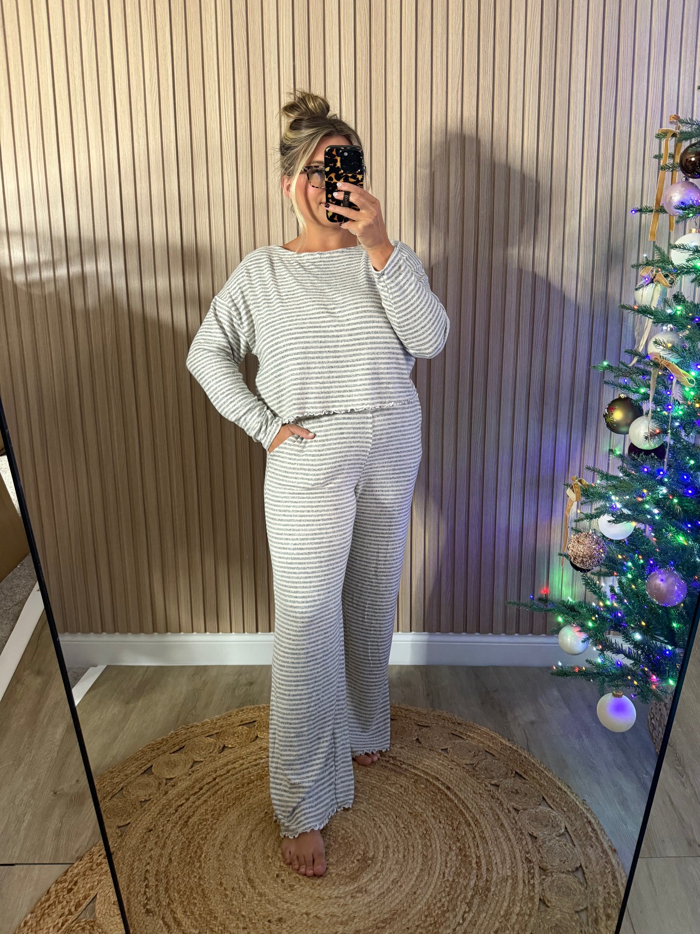 LIBBY STRIPED LOUNGE SET