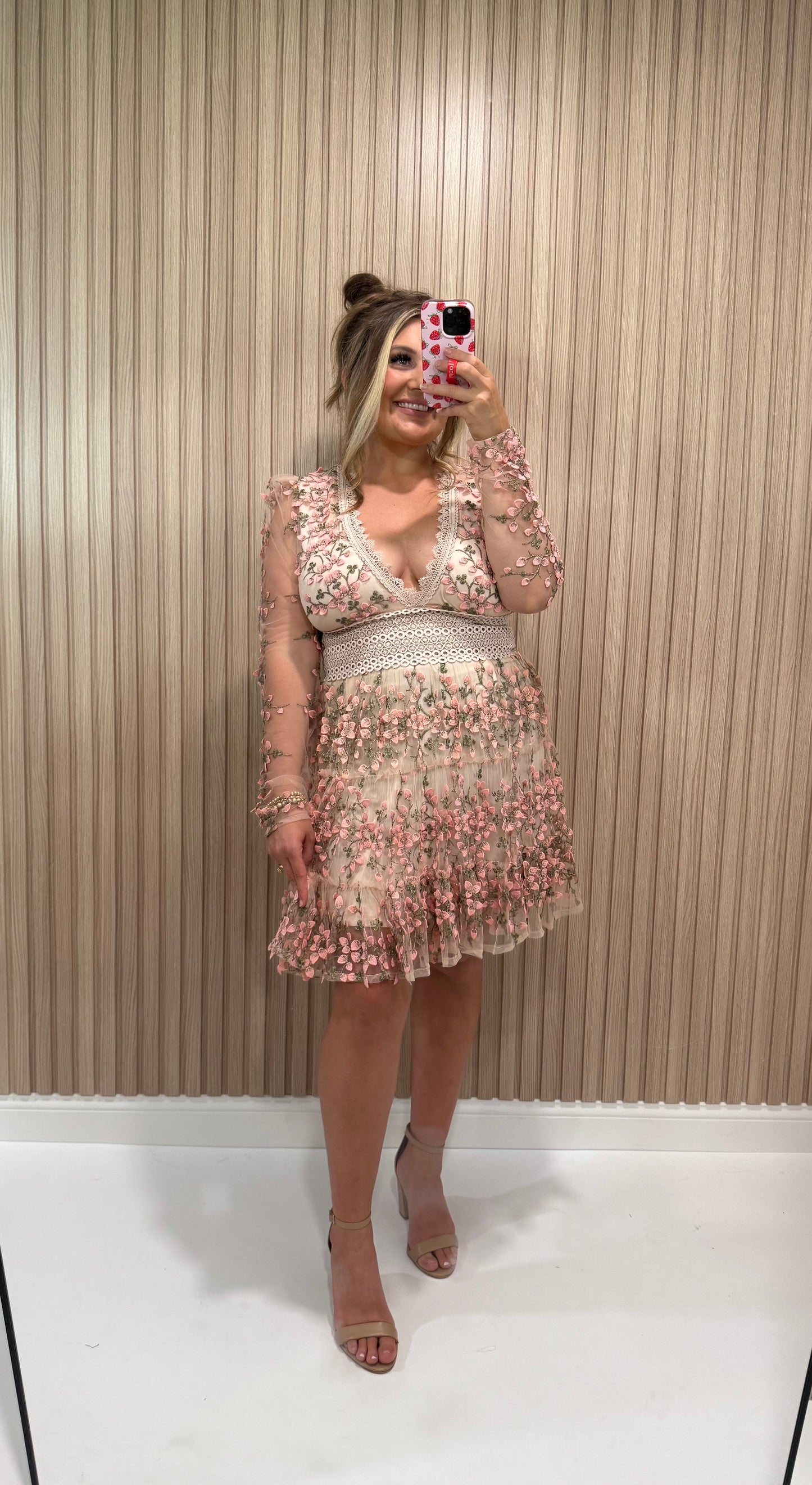 ELISE EMBELLISHED MINI DRESS