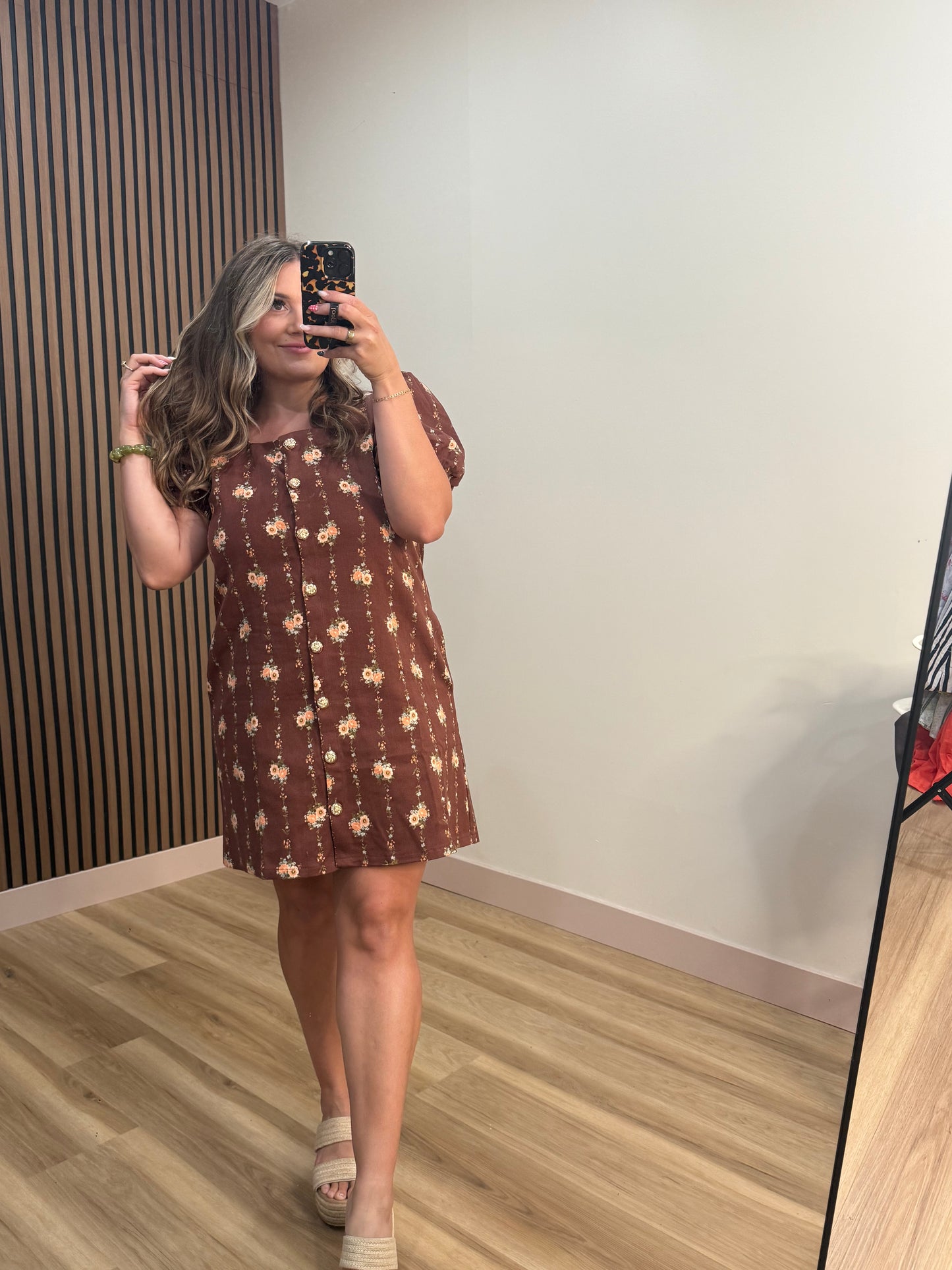 HARVEST FLORAL MINI DRESS
