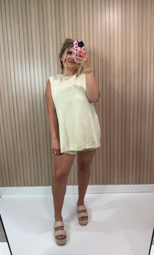 SCOTTIE SLEEVELESS SWEATER SET