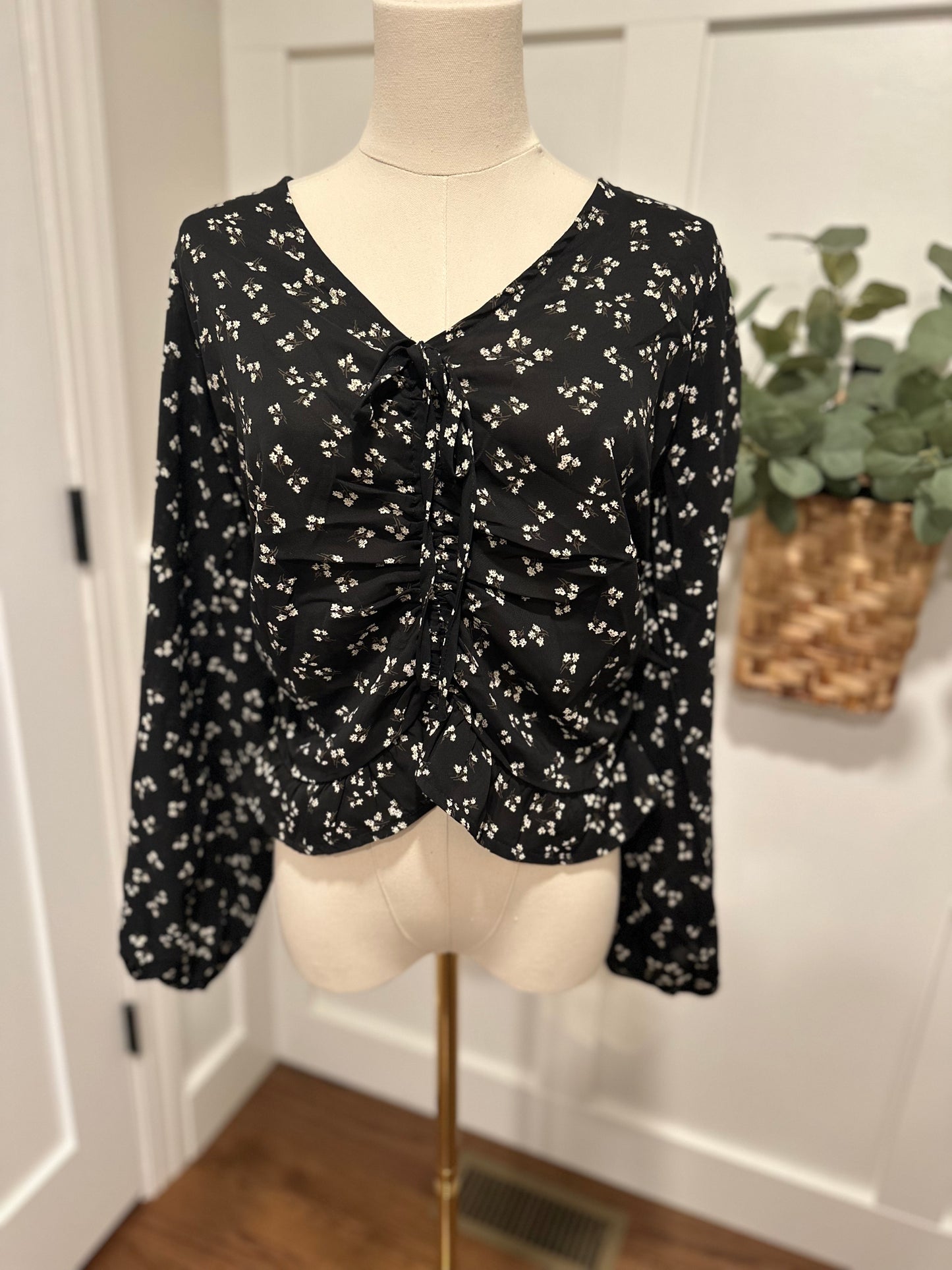 dainty floral blouse