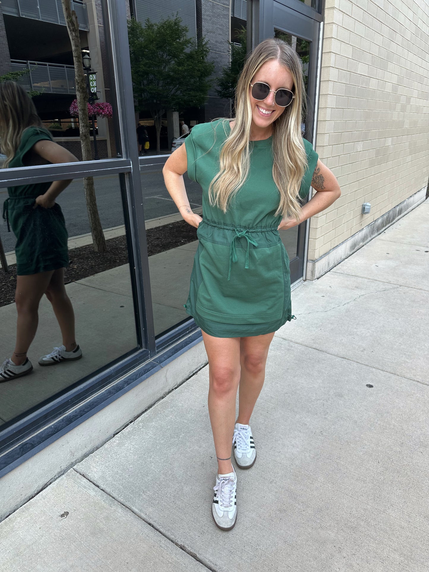 green cargo dress