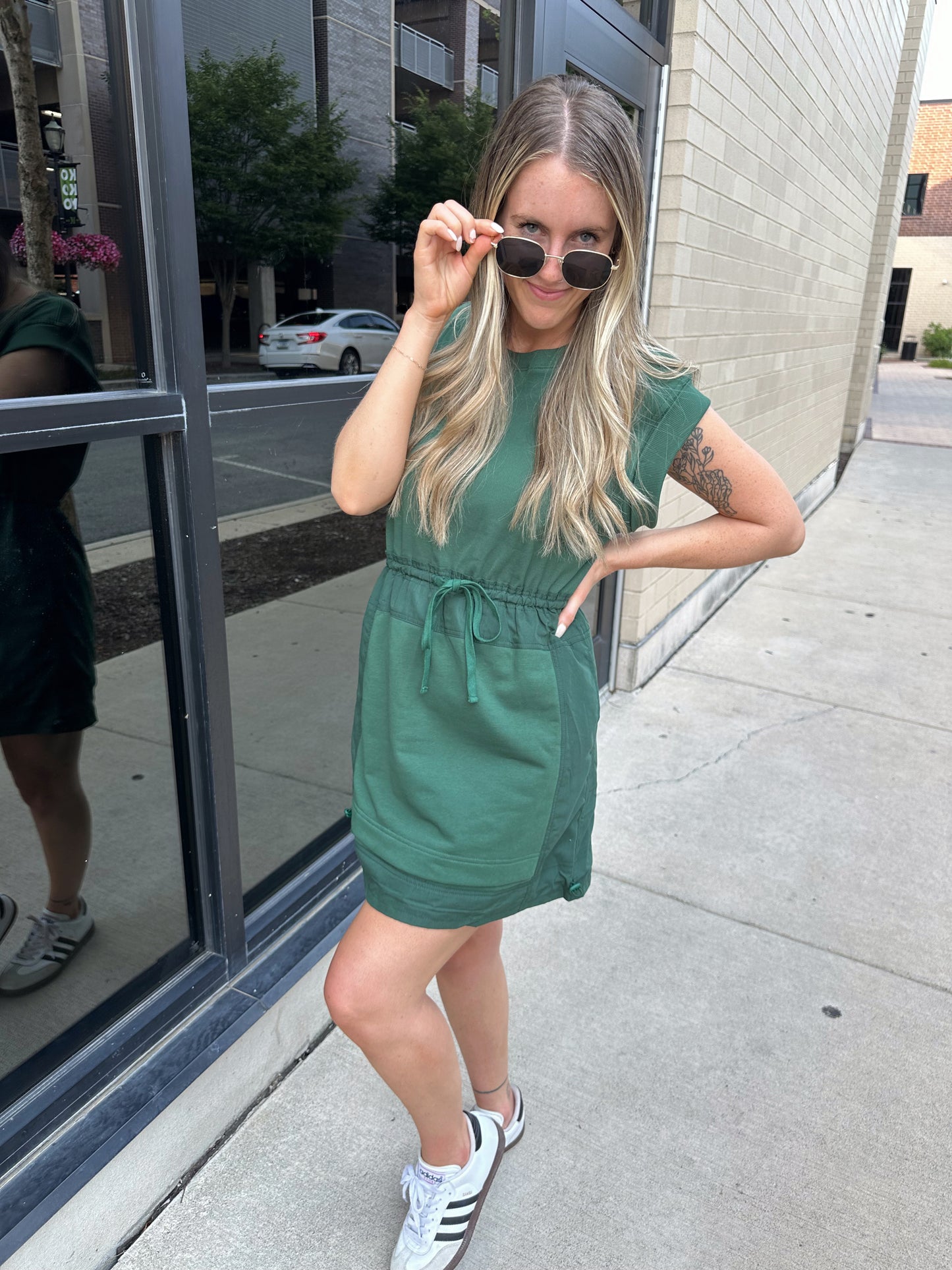 green cargo dress