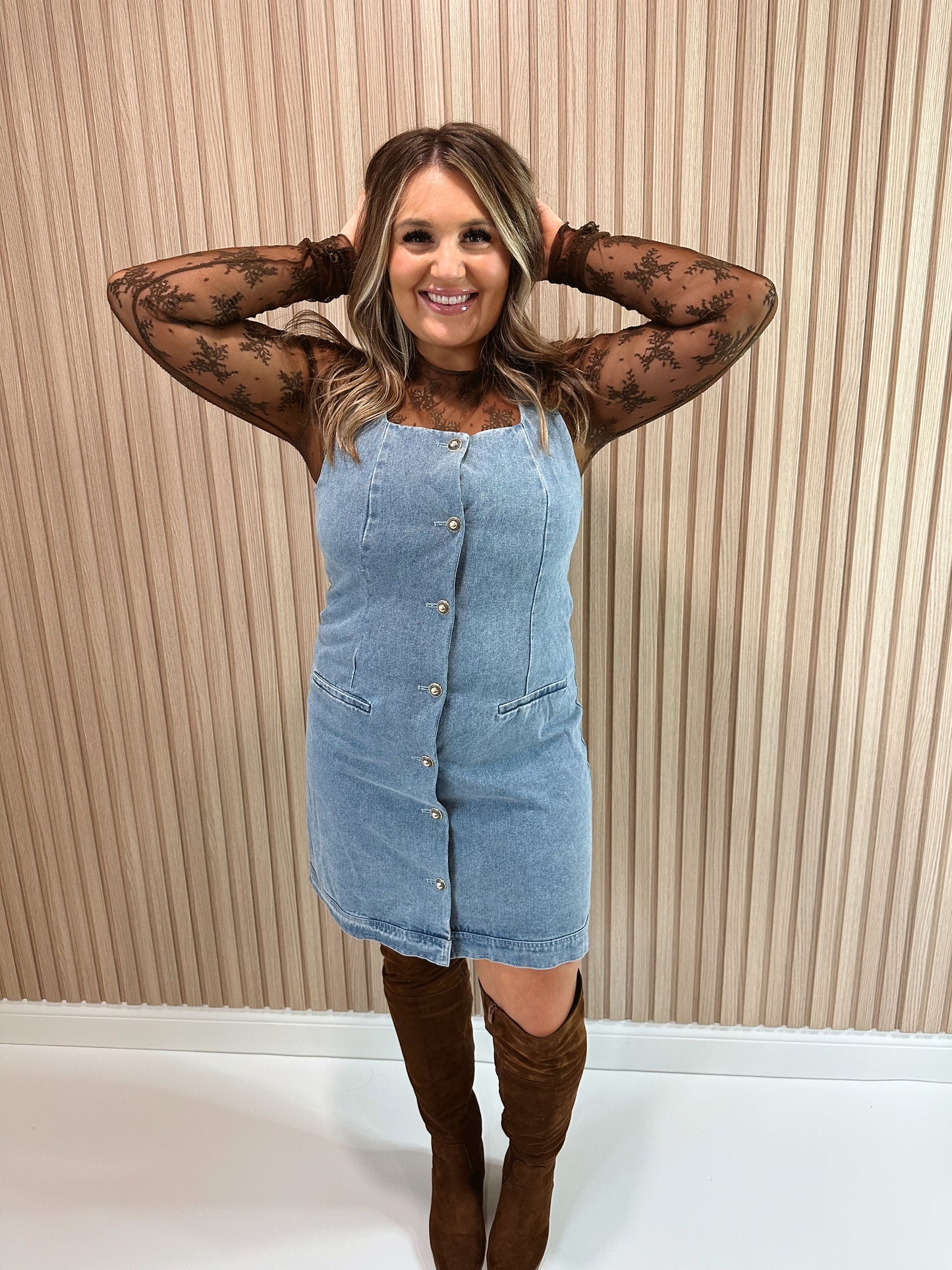 jean dress near me DENIM DRESS – Inspire Online Boutique