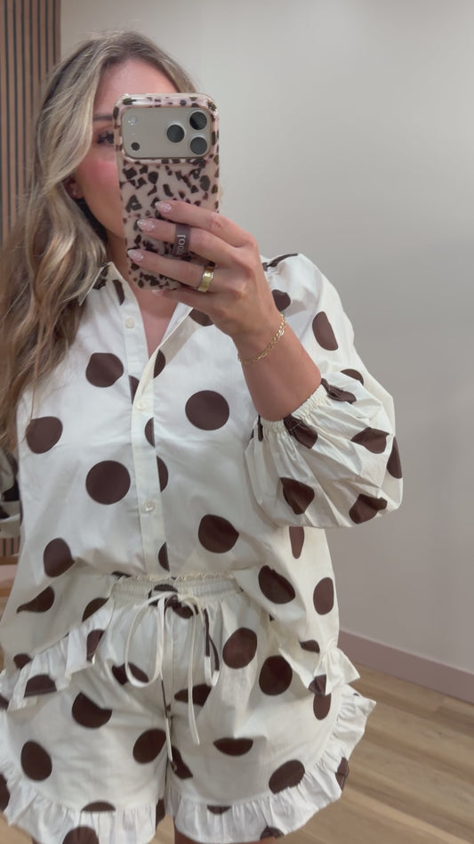 CABANA CLUB POLKA DOT SHORTS